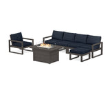 EDGE Sectional Lounge and Fire Pit Set