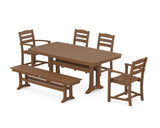 La Casa Cafe 6-Piece Dining Set with Trestle Legs