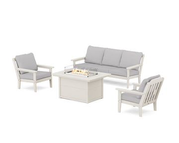 Cottage Deep Seating Fire Pit Table Set