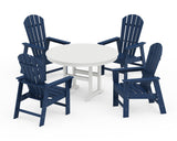 South Beach 5-Piece Round Farmhouse Dining Set