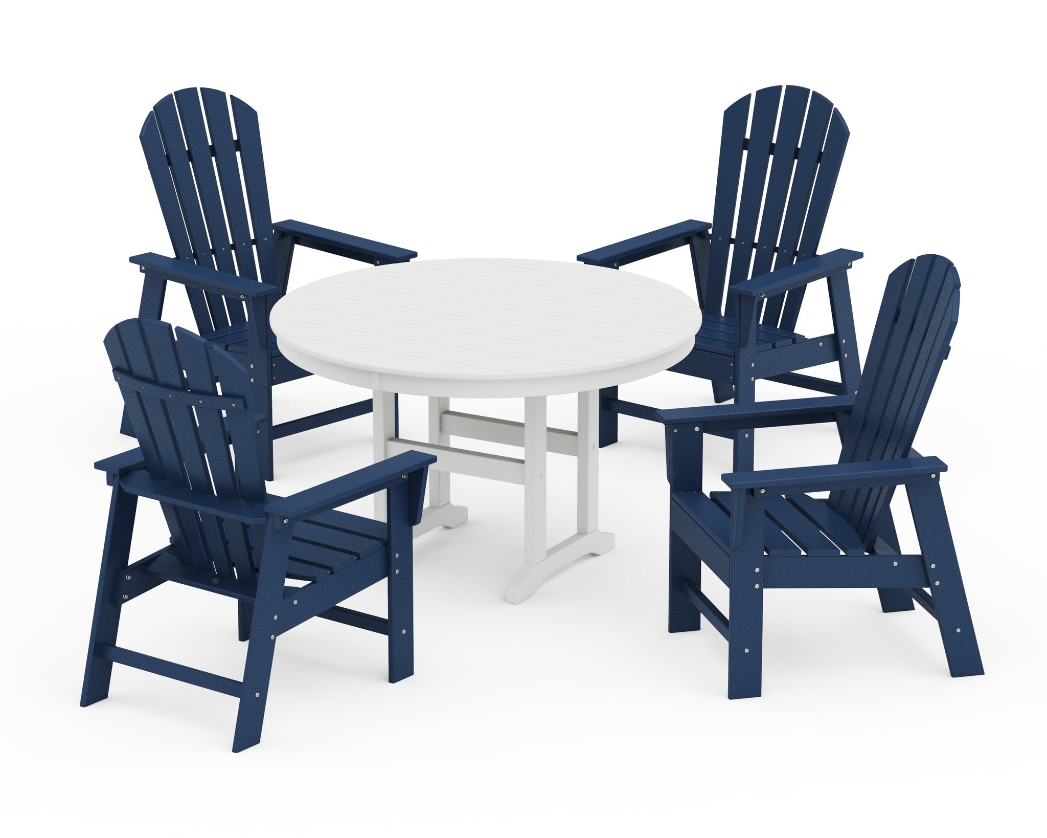 South Beach 5-Piece Round Farmhouse Dining Set