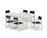 EDGE Sling Arm Chair 7-Piece Parsons Dining Set