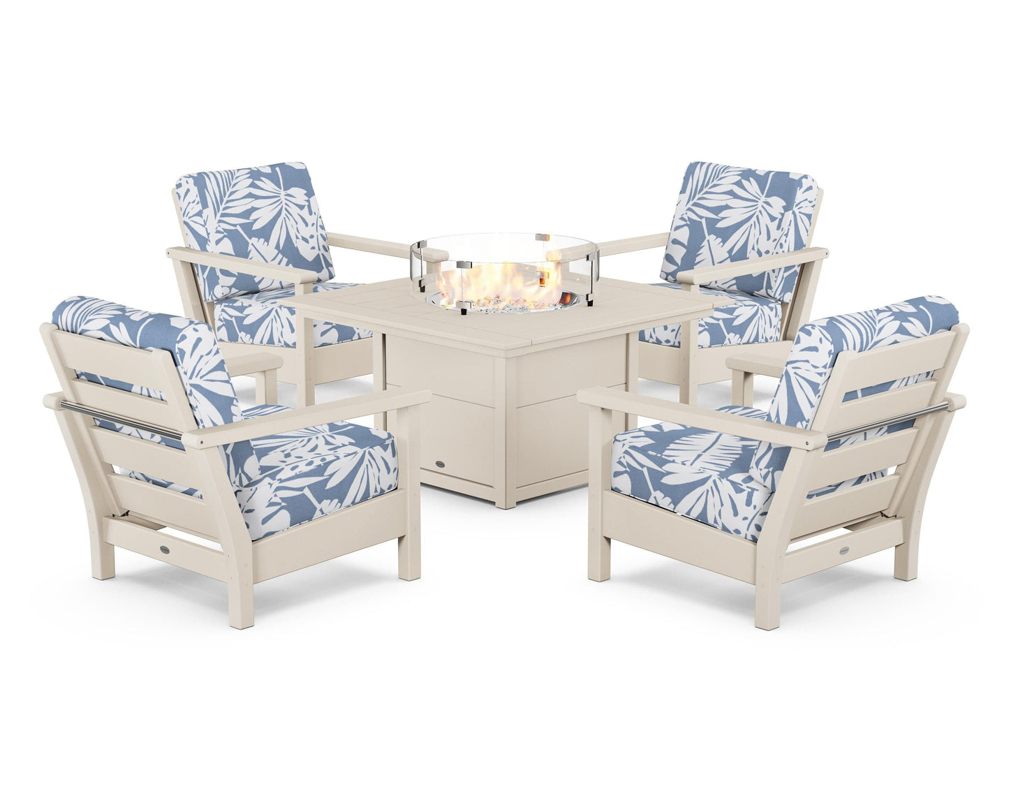 Harbour 5-Piece Conversation Set with Fire Pit Table