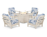 Harbour 5-Piece Conversation Set with Fire Pit Table