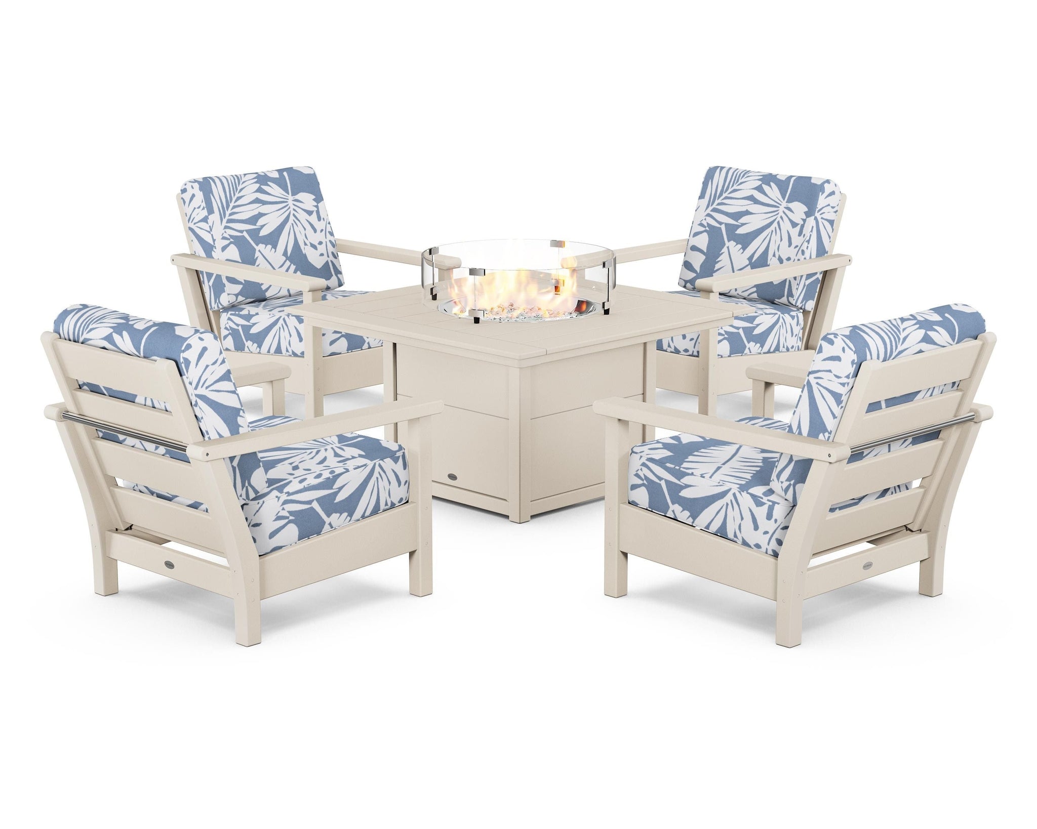 Harbour 5-Piece Conversation Set with Fire Pit Table