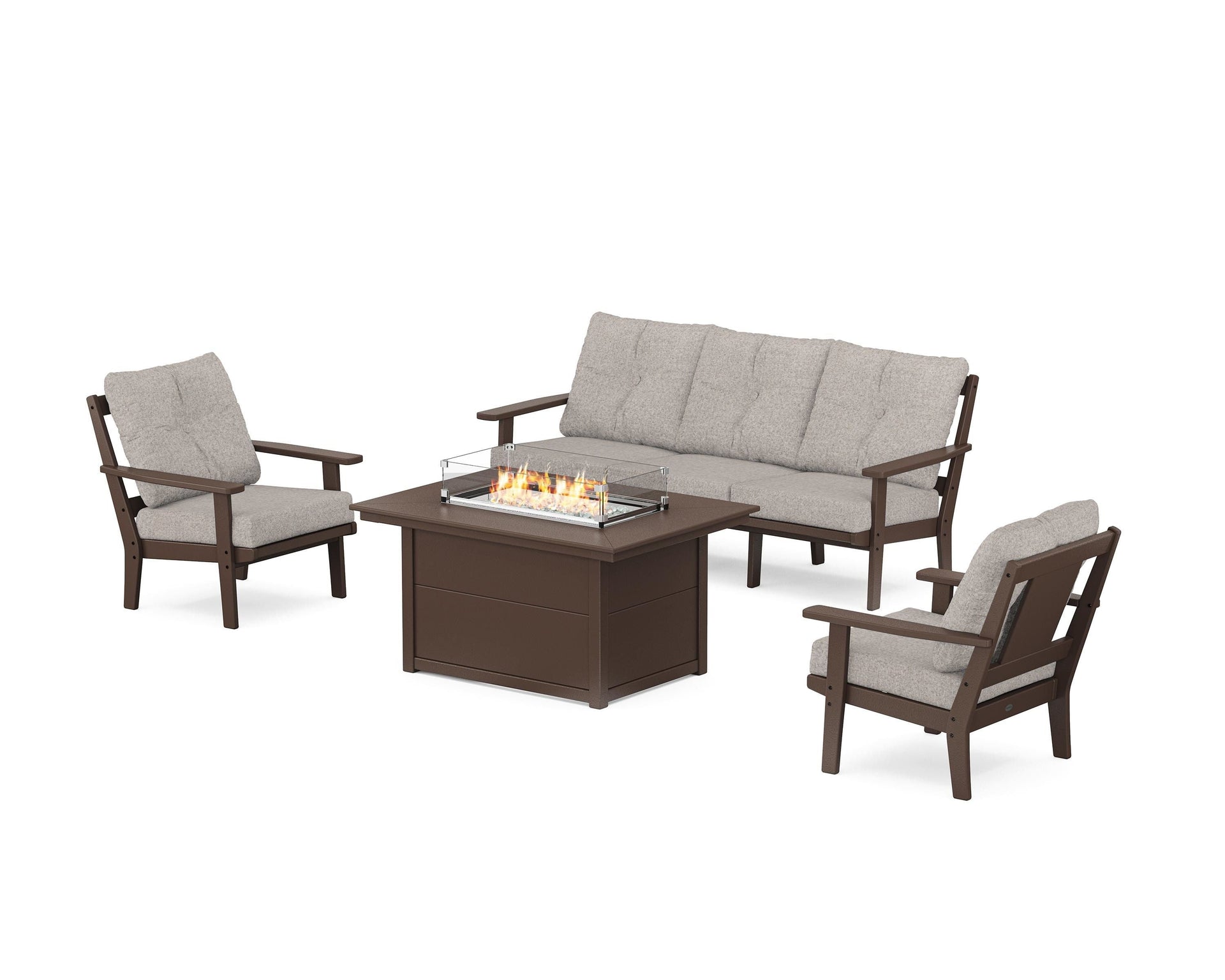 Prairie Deep Seating Fire Pit Table Set