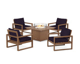 EDGE Sectional 5-Piece Deep Seating Set with Fire Pit Table