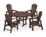 South Beach 5-Piece Round Farmhouse Dining Set
