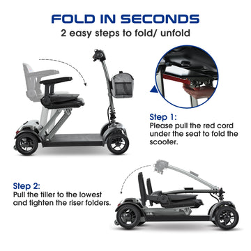 Metro Mobility Air Traveller Mobility Scooter Electric 4-Wheel 24V 4.97 MPH 10-16 Mile Range New