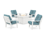 Mission 5-Piece Deep Seating Set with Fire Pit Table
