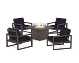 EDGE Sectional 5-Piece Deep Seating Set with Fire Pit Table