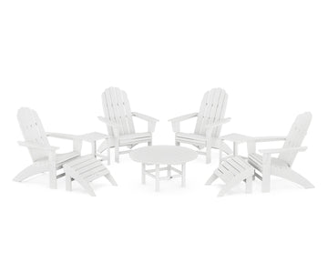 Vineyard Curveback Adirondack Chair 9-Piece Conversation Set