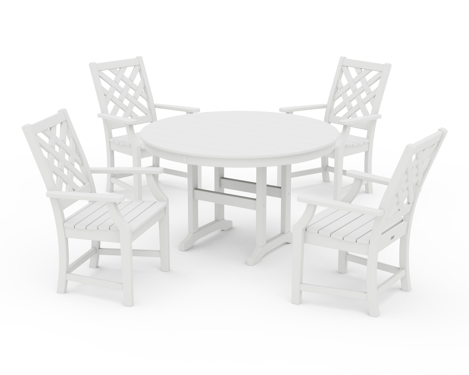 Wovendale 5-Piece Round Farmhouse Dining Set