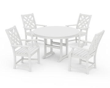 Wovendale 5-Piece Round Farmhouse Dining Set