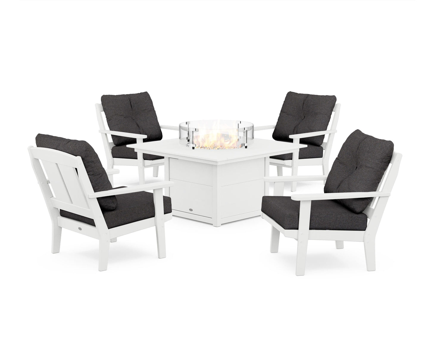 Mission 5-Piece Deep Seating Set with Fire Pit Table