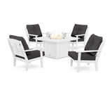 Mission 5-Piece Deep Seating Set with Fire Pit Table