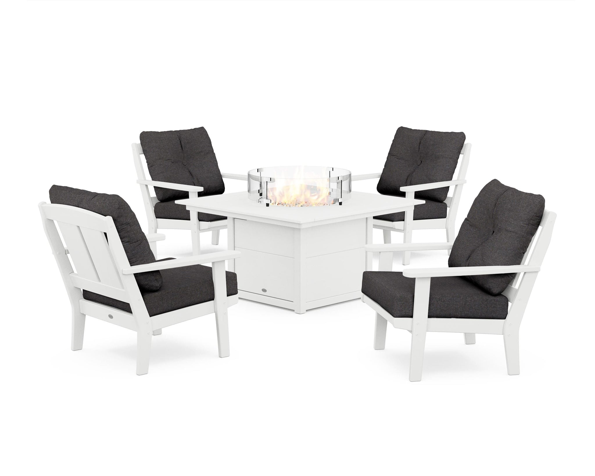 Mission 5-Piece Deep Seating Set with Fire Pit Table