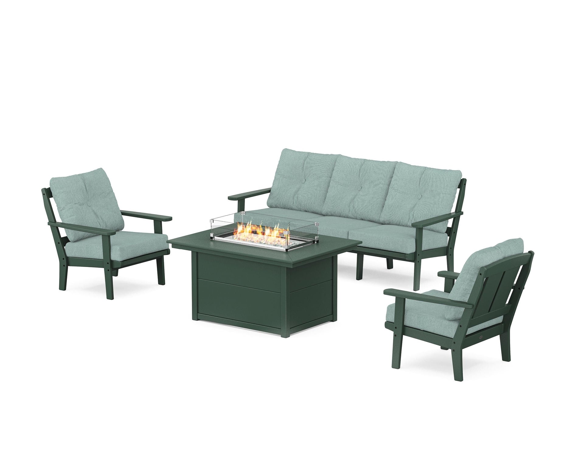 Mission Deep Seating Fire Pit Table Set
