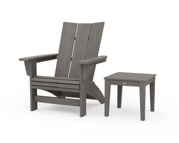 Modern Grand Adirondack Chair with Side Table