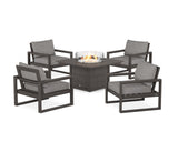 EDGE Sectional 5-Piece Deep Seating Set with Fire Pit Table