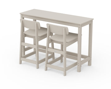 Modern Studio Urban Lowback Counter Chair 3-Piece Balcony Set