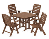Nautical Folding Highback Chair 5-Piece Dining Set