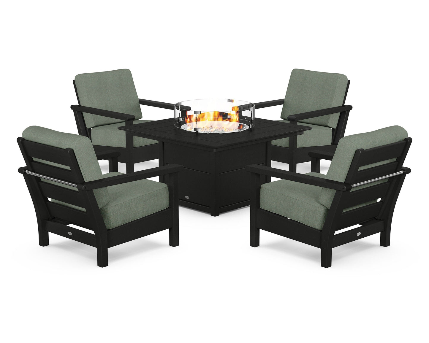 Harbour 5-Piece Conversation Set with Fire Pit Table