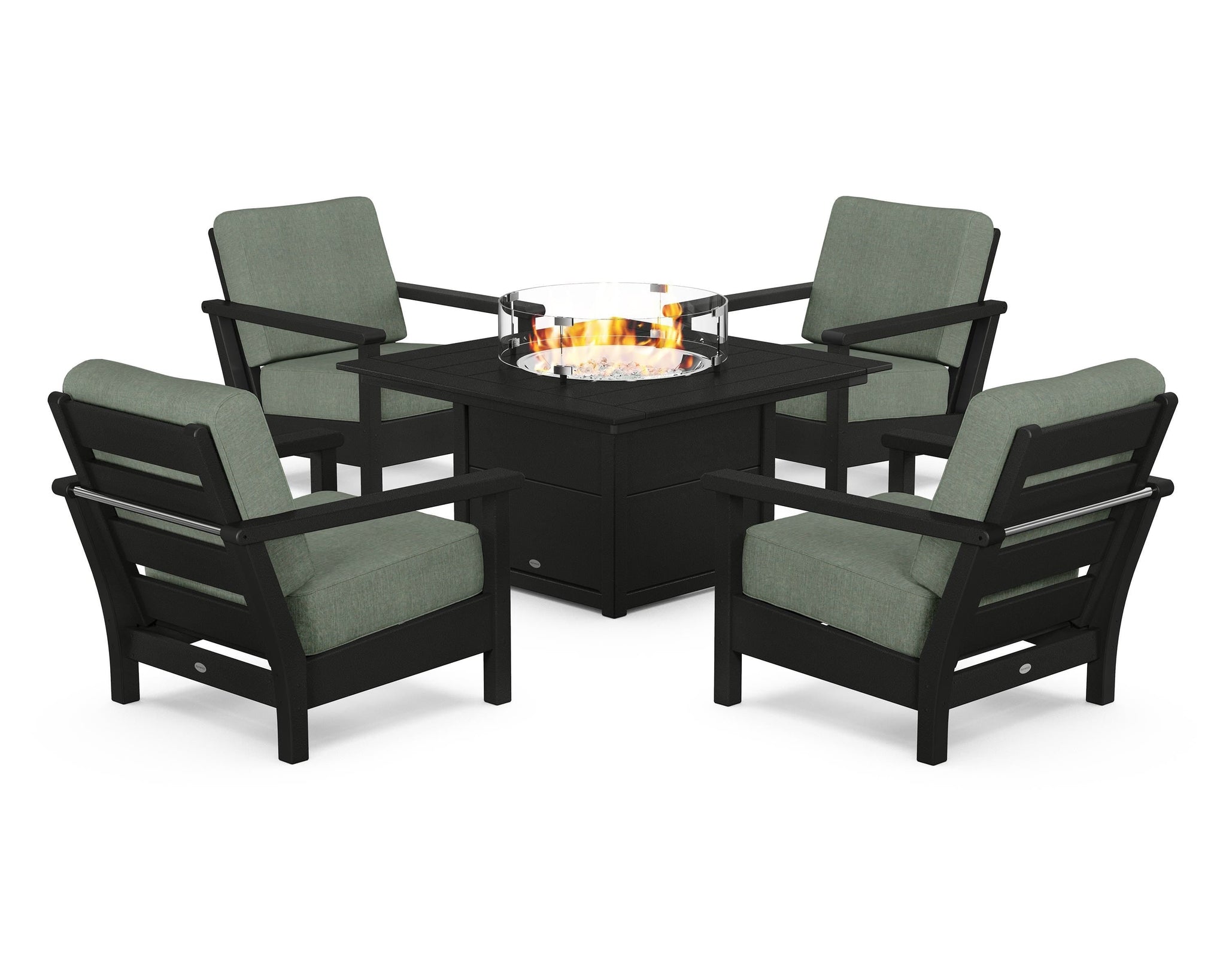 Harbour 5-Piece Conversation Set with Fire Pit Table