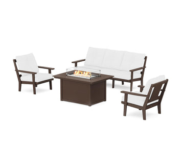 Prairie Deep Seating Fire Pit Table Set