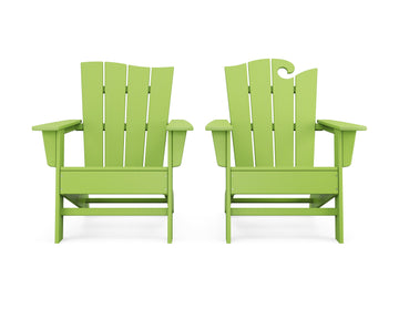 Wave 2-Piece Adirondack Set with The Wave Chair Left
