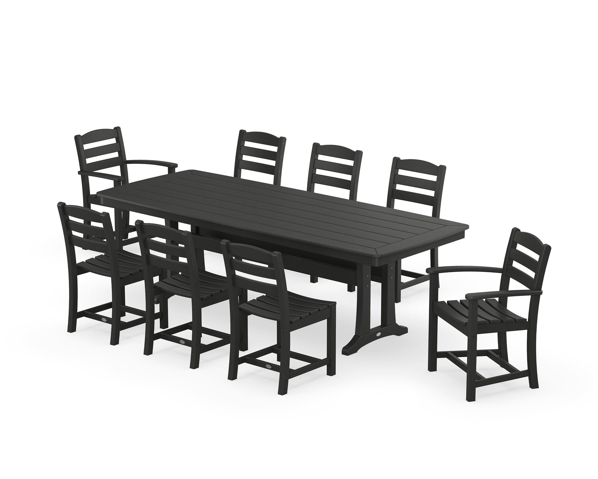 La Casa Café 9-Piece Dining Set with Trestle Legs