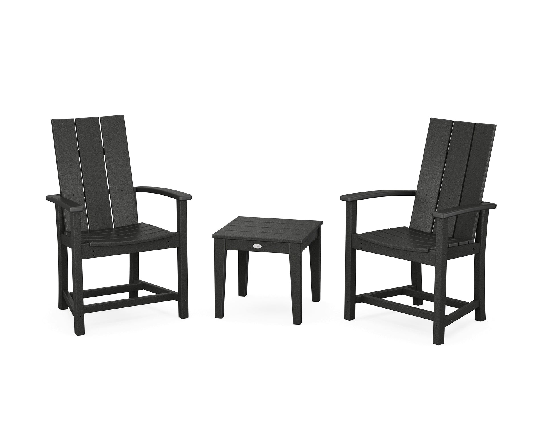 Modern 3-Piece Upright Adirondack Chair Set