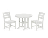 Lakeside Side Chair 3-Piece Round Dining Set