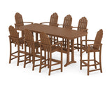 Classic Adirondack 9-Piece Bar Set with Trestle Legs