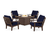 Oxford 5-Piece Deep Seating Set with Fire Pit Table