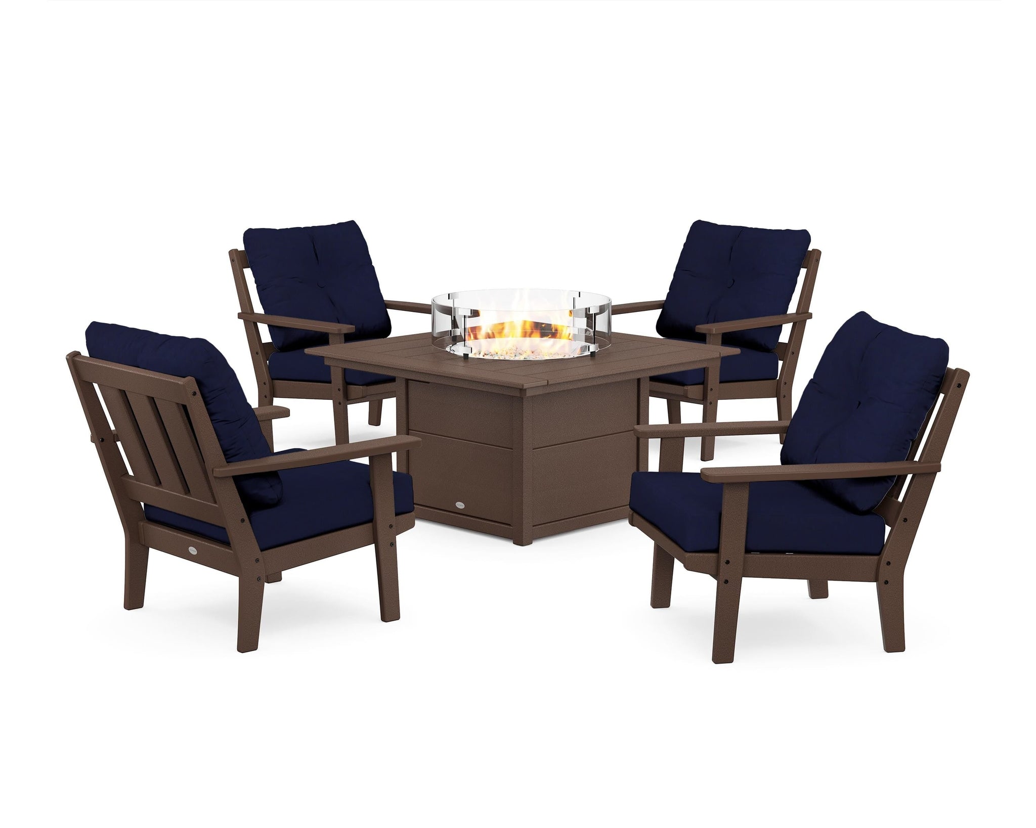Oxford 5-Piece Deep Seating Set with Fire Pit Table