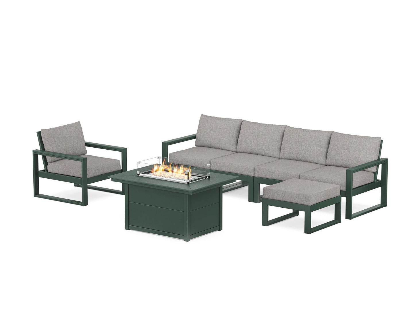 EDGE Sectional Lounge and Fire Pit Set