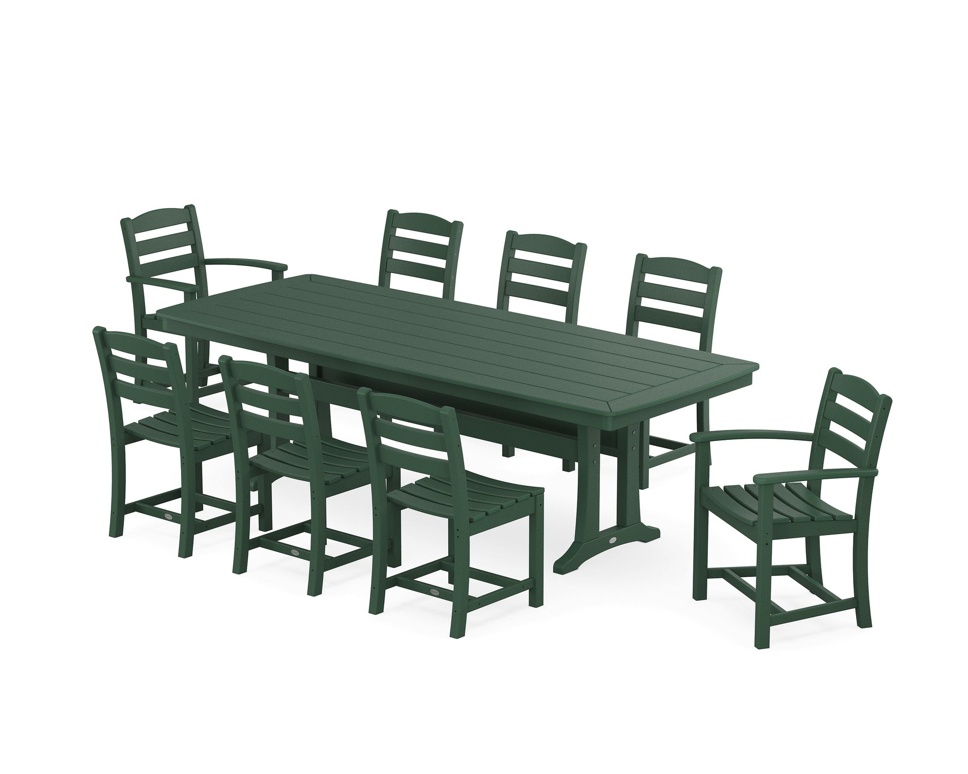 La Casa Café 9-Piece Dining Set with Trestle Legs