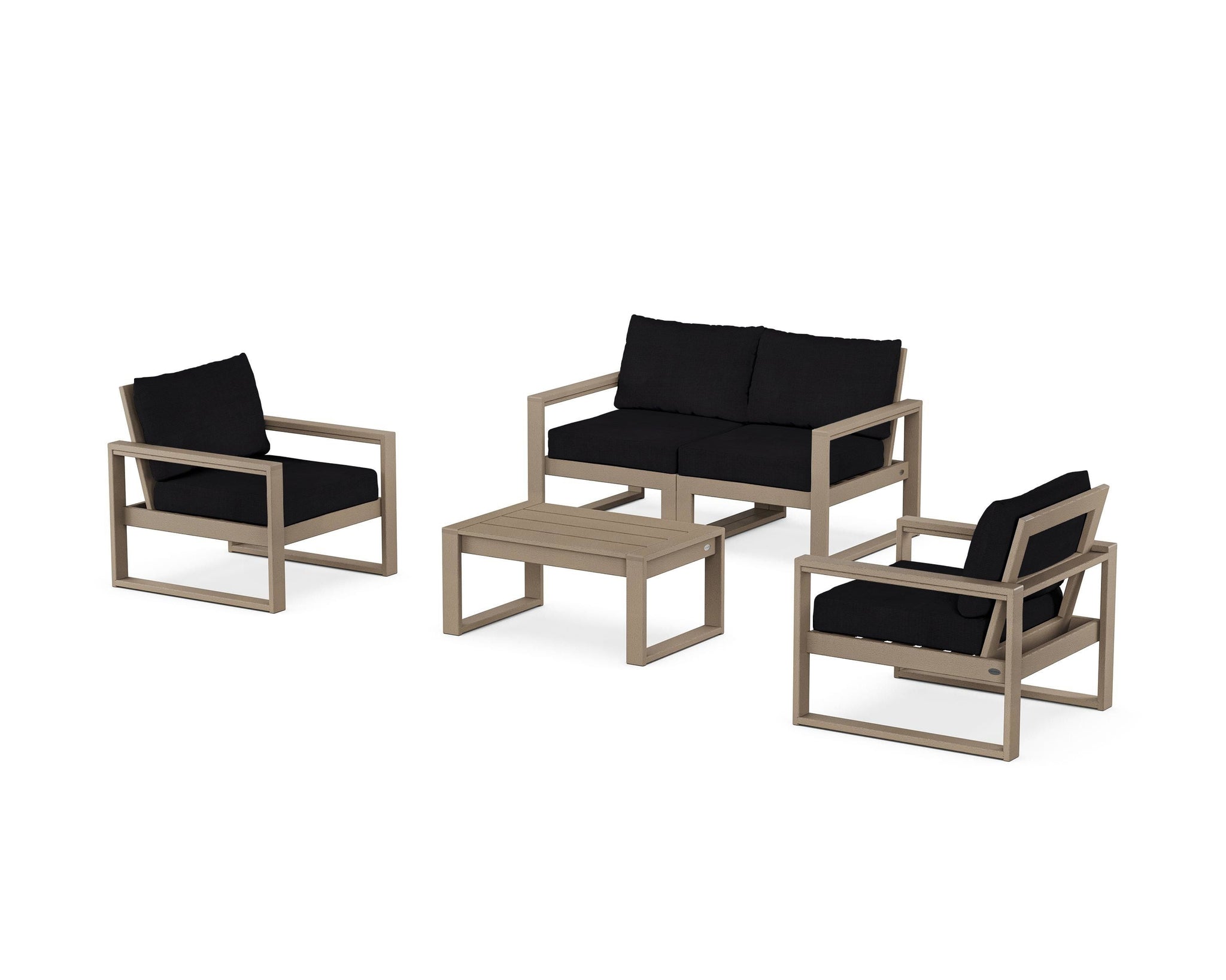 EDGE Sectional 4-Piece Deep Seating Set with Loveseat
