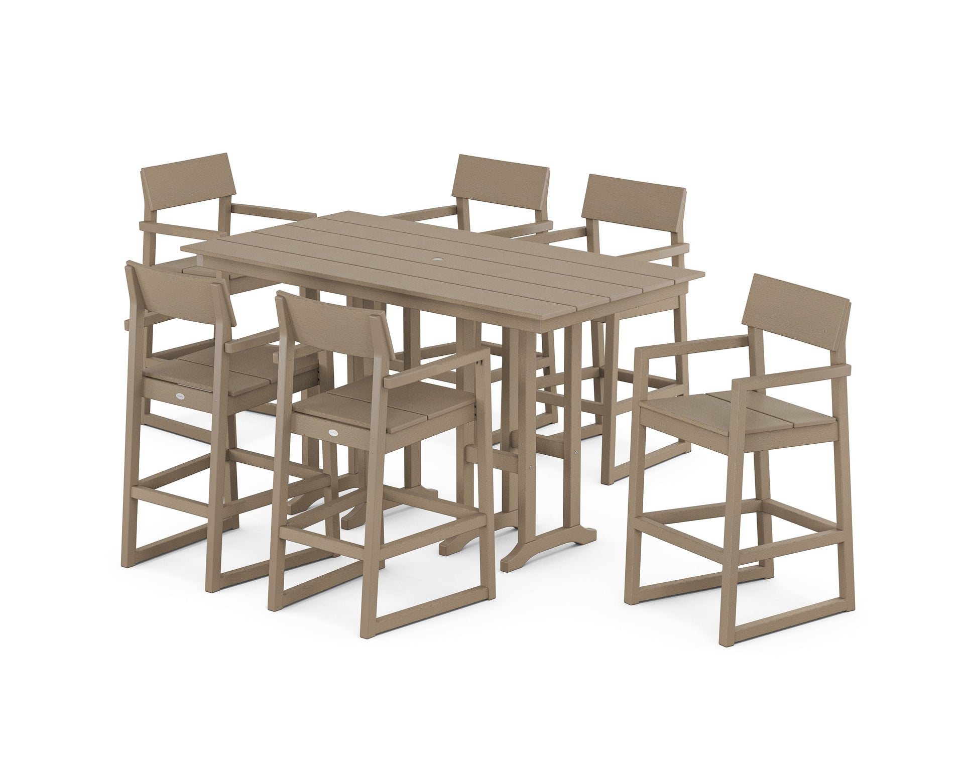 EDGE Arm Chair 7-Piece Farmhouse Bar Set