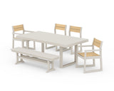 EDGE Sling 6-Piece Dining Set with Bench