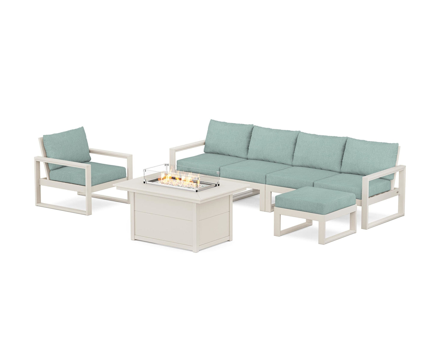 EDGE Sectional Lounge and Fire Pit Set