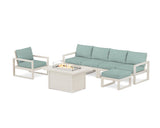 EDGE Sectional Lounge and Fire Pit Set
