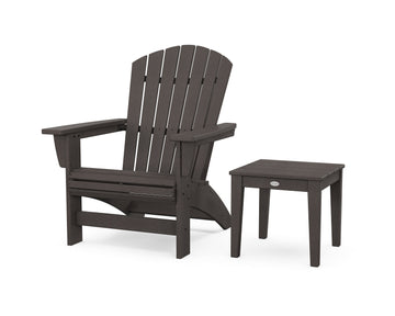 Nautical Grand Adirondack Chair with Side Table