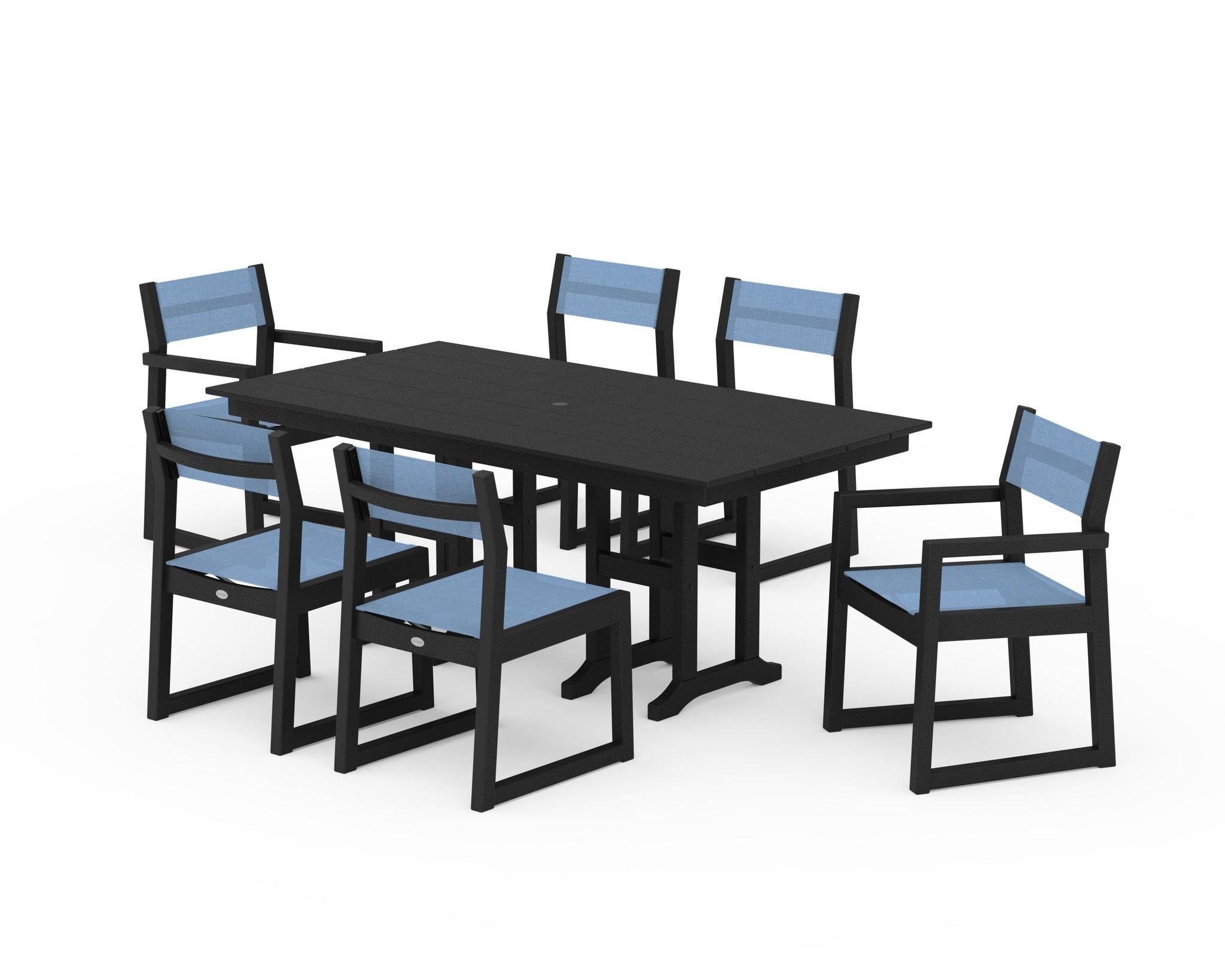 EDGE Sling 7-Piece Farmhouse Dining Set