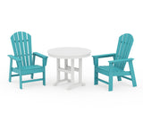 South Beach 3-Piece Round Farmhouse Dining Set