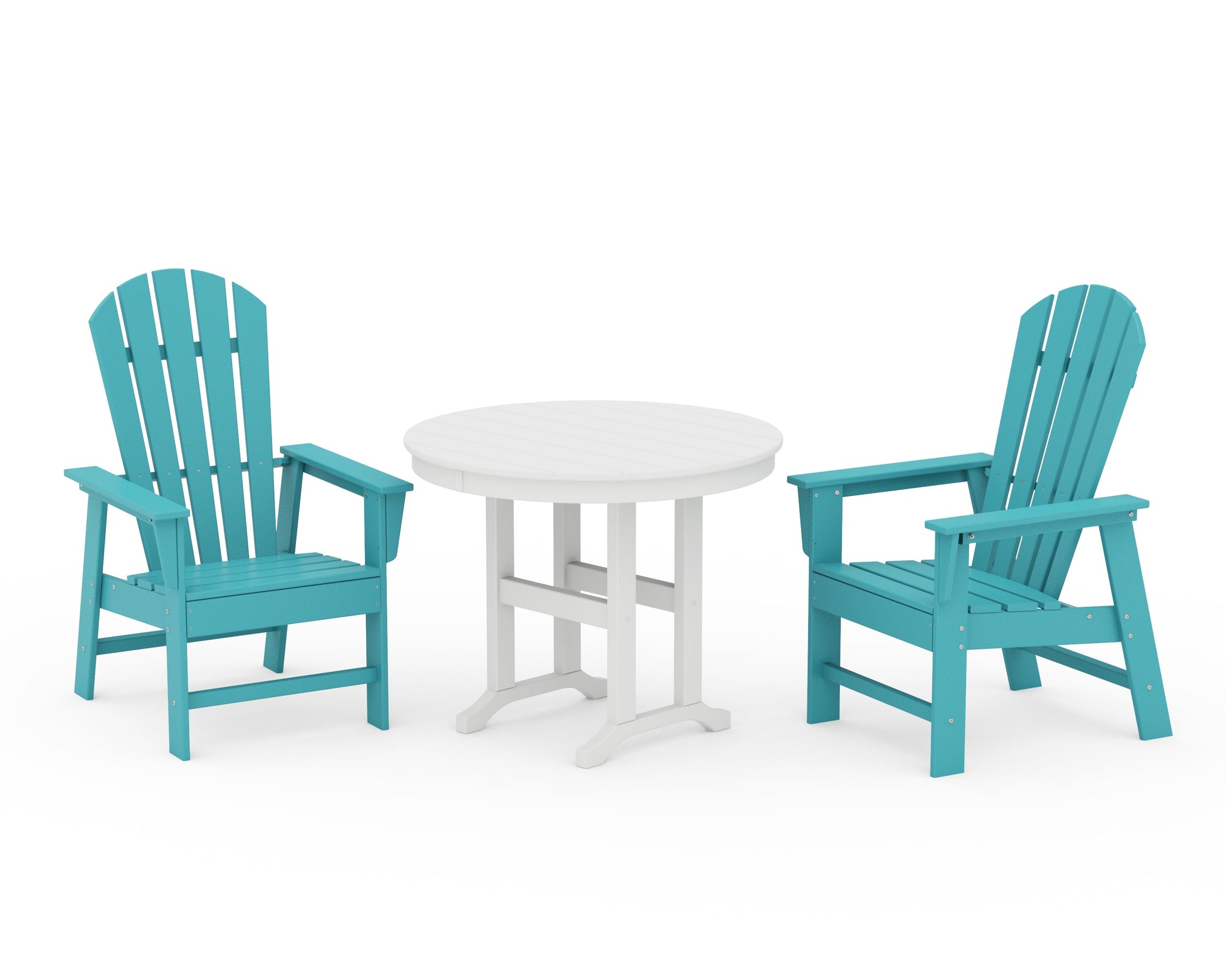 South Beach 3-Piece Round Farmhouse Dining Set