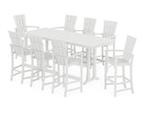 Quattro Adirondack 9-Piece Farmhouse Bar Set with Trestle Legs