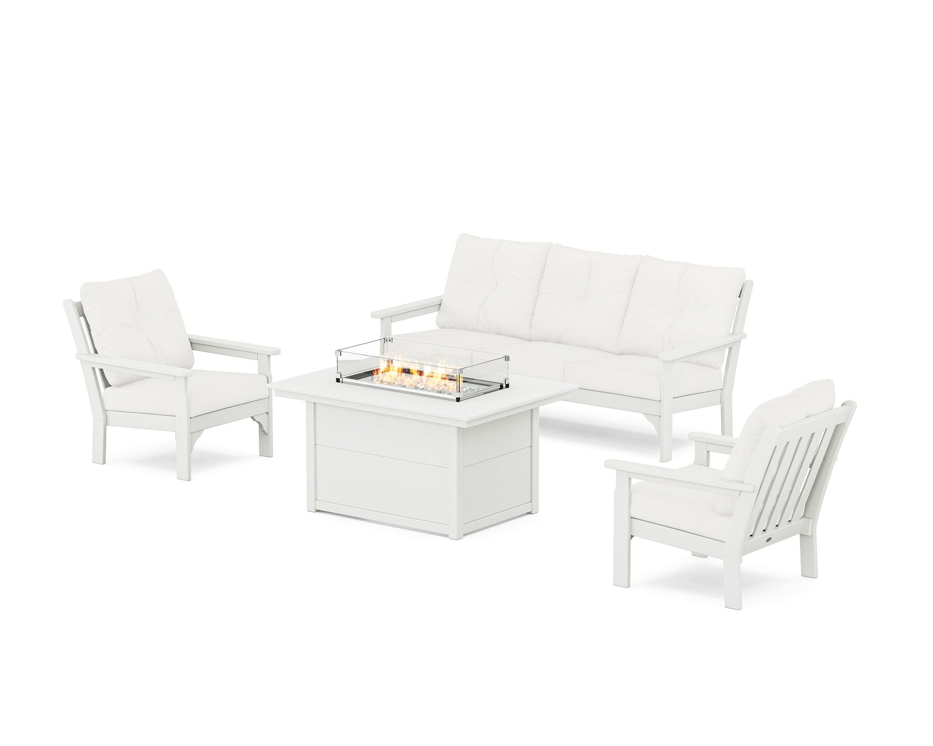 Vineyard Deep Seating Fire Pit Table Set
