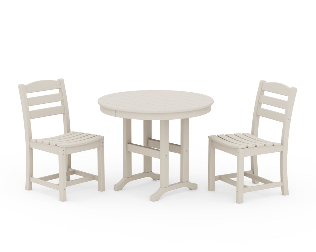 La Casa Café Side Chair 3-Piece Round Dining Set